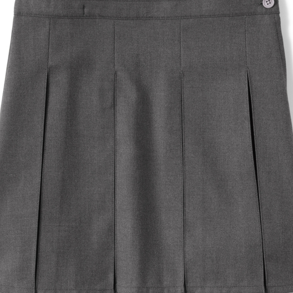 Girls Box Pleat Skirt Top of Knee